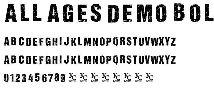 ALL AGES DEMO Bold Italic font